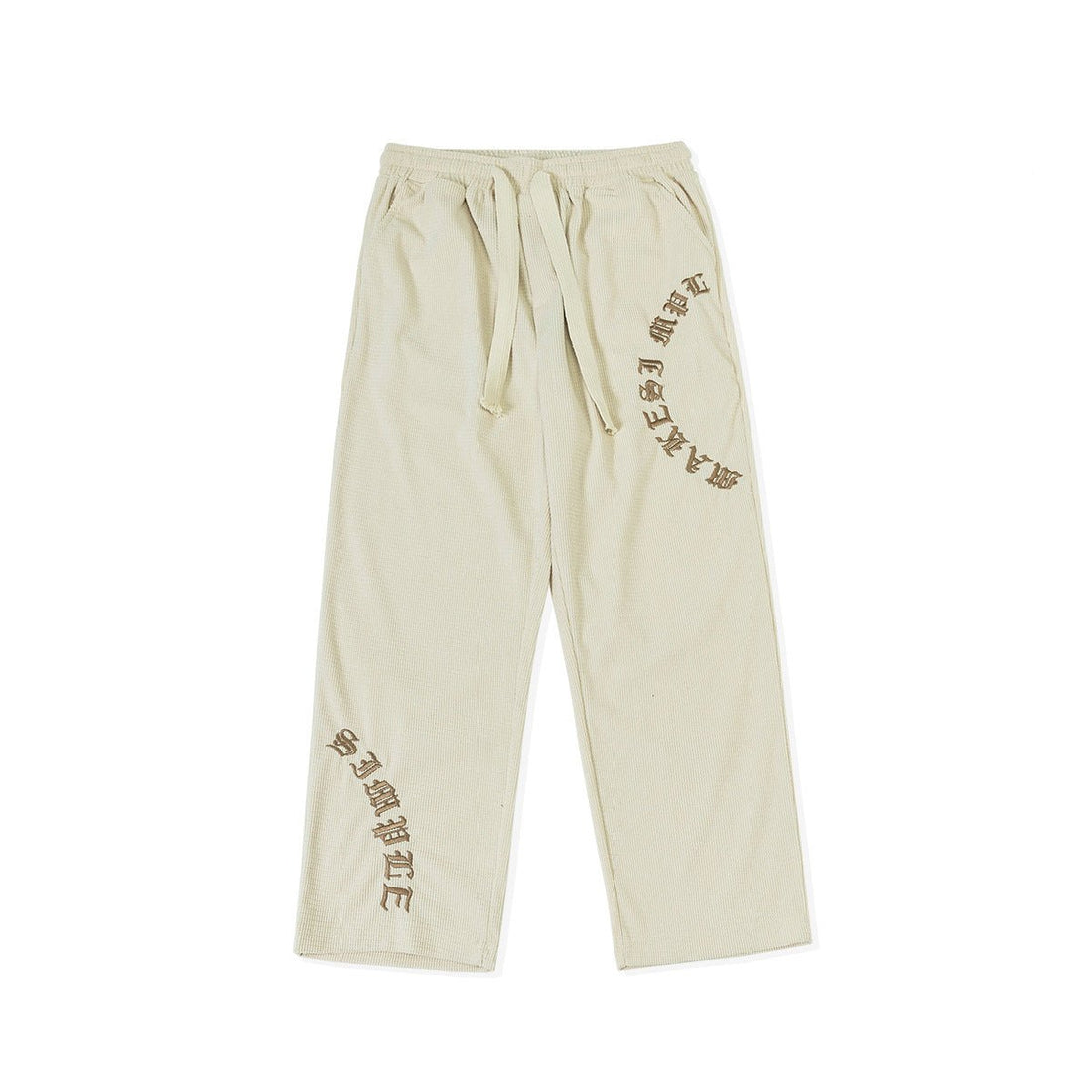 Waffle Embroidery Pants - Celestialzstreetwear