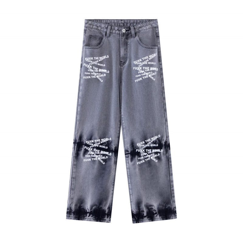 FUXK The World Jeans - Celestialzstreetwear