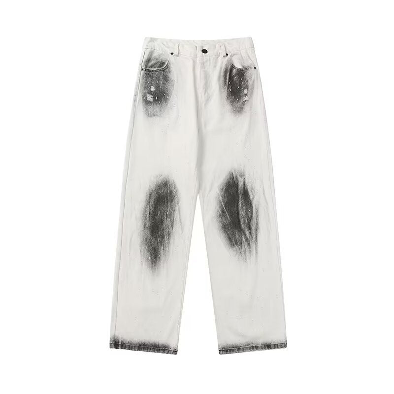 American Street Fashion Washed Jeans - Celestialzstreetwear