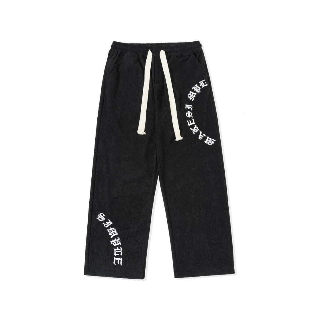 Waffle Embroidery Pants - Celestialzstreetwear