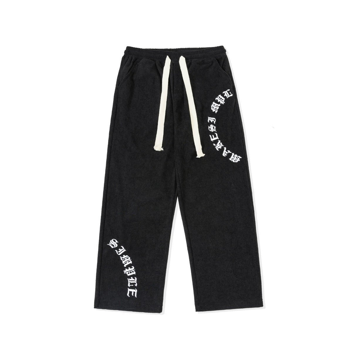 Waffle Embroidery Pants - Celestialzstreetwear