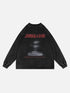 Blurred Silhouette Print Long Sleeve T-shirt - Celestialzstreetwear