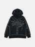 Hand-painted Graffiti Hoodie And Fleece Hoodie - Celestialzstreetwear