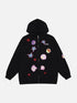 Planet Hooded Zipper Hoodie - Celestialzstreetwear
