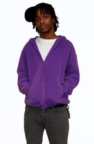 Washed Zip-up Hoodie - Celestialzstreetwear