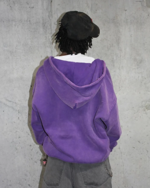 Washed Zip-up Hoodie - Celestialzstreetwear