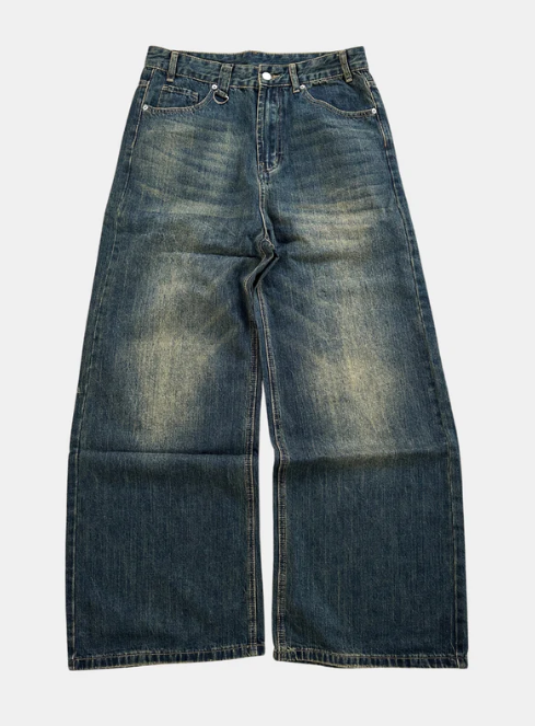 Vintage Washed Jeans - Celestialzstreetwear