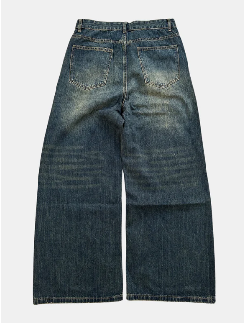 Vintage Washed Jeans - Celestialzstreetwear