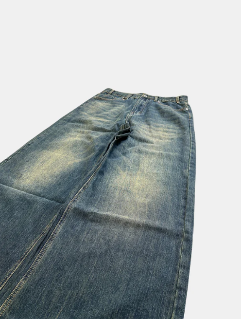 Vintage Washed Jeans - Celestialzstreetwear