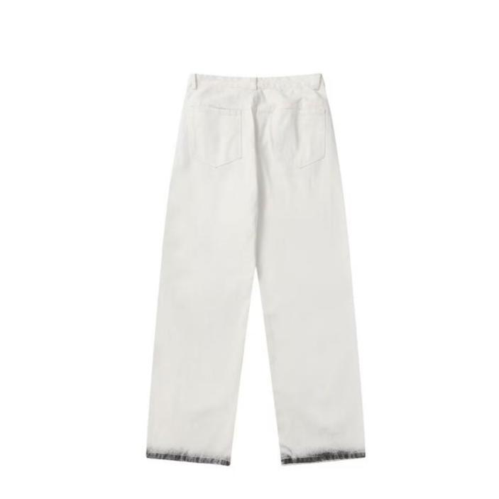 American Street Fashion Washed Jeans - Celestialzstreetwear