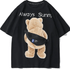 Bear Backpack Graphic Tee - Celestialzstreetwear