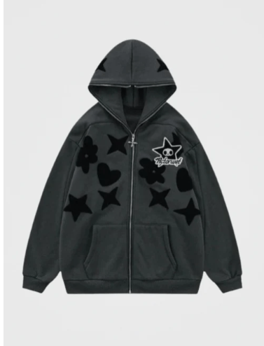 Heart Embroidered Hoodie - Celestialzstreetwear