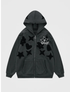 Heart Embroidered Hoodie - Celestialzstreetwear