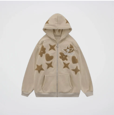 Heart Embroidered Hoodie - Celestialzstreetwear
