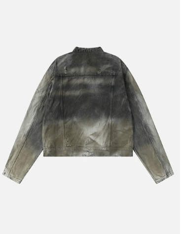 Heavy Duty Biker Washed Denim Jacket - Celestialzstreetwear
