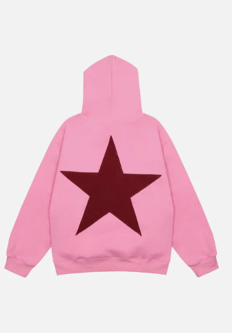 Double Star Print Hoodie - Celestialzstreetwear