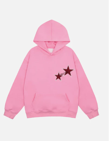 Double Star Print Hoodie - Celestialzstreetwear