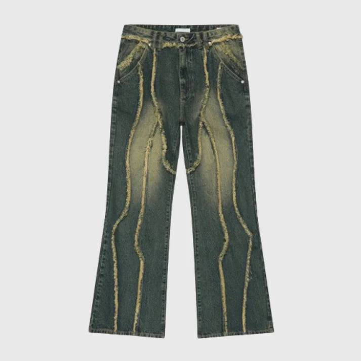 Splicing Denim - Celestialzstreetwear