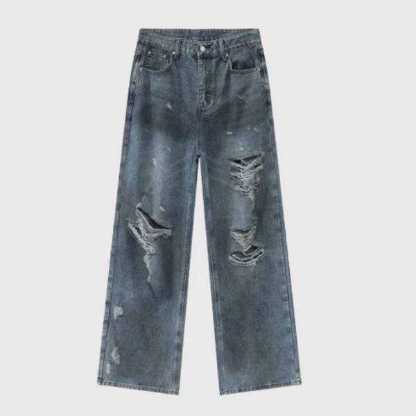 Faded Distressed Denim - Celestialzstreetwear