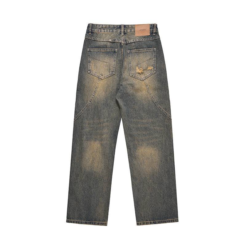 Swirly Washed Denim - Celestialzstreetwear