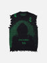 Cyberpunk Dot Matrix Sweater Vest - Celestialzstreetwear