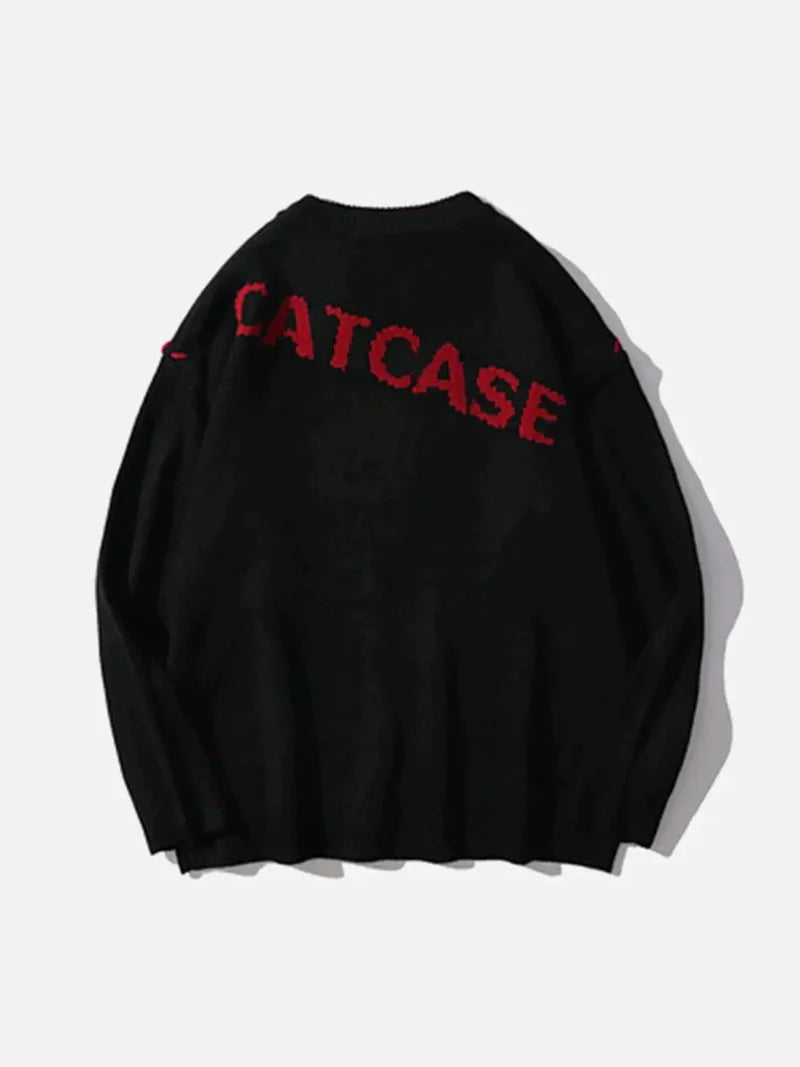 Love Embroidered Sweater - Celestialzstreetwear