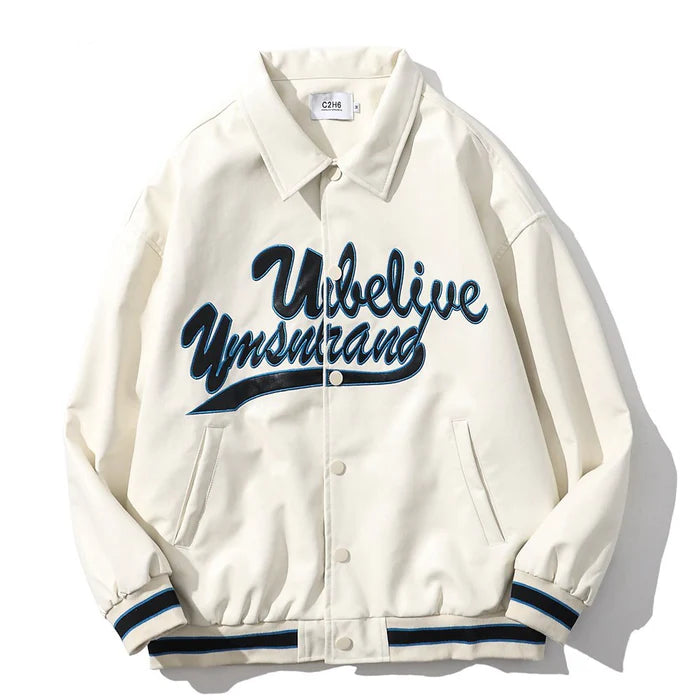 White BELIVE Jacket - Celestialzstreetwear