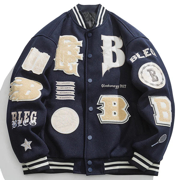 Winter Varsity Jacket Embroidery - Celestialzstreetwear