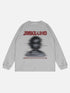 Blurred Silhouette Print Long Sleeve T-shirt - Celestialzstreetwear