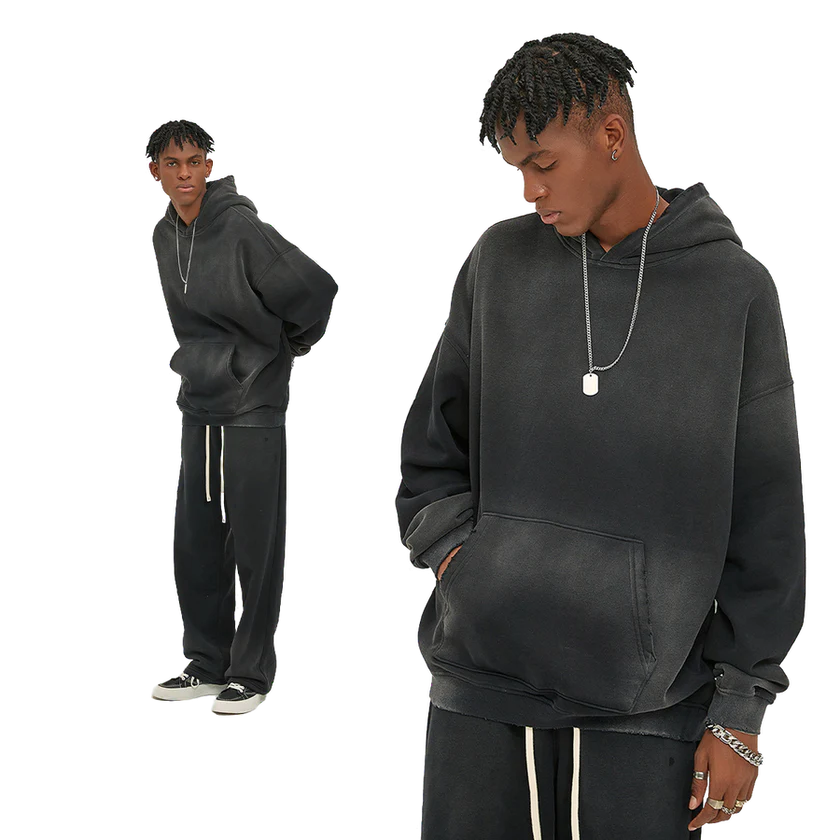 Bleached Fleece Hoodie - Celestialzstreetwear