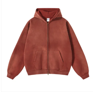 Double Washed Stained Zip-up - Celestialzstreetwear