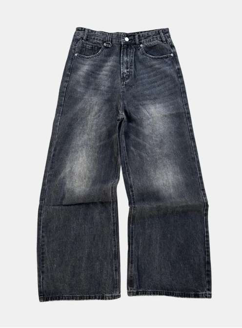 Charcoal Washed Denim - Celestialzstreetwear