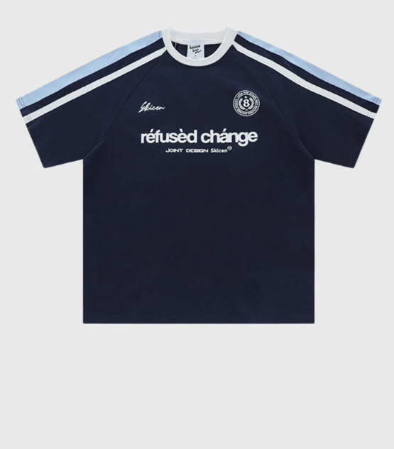 Refusal Loose Side Striped T-Shirt - Celestialzstreetwear