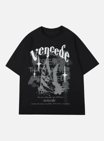 Vencede Butterfly Graphic T-Shirt - Celestialzstreetwear