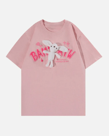 Little Rabbit Graphic T-Shirt - Celestialzstreetwear